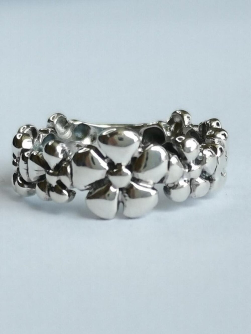 Forget Me Not Flower Ring Sterling Silver size 8 NEW